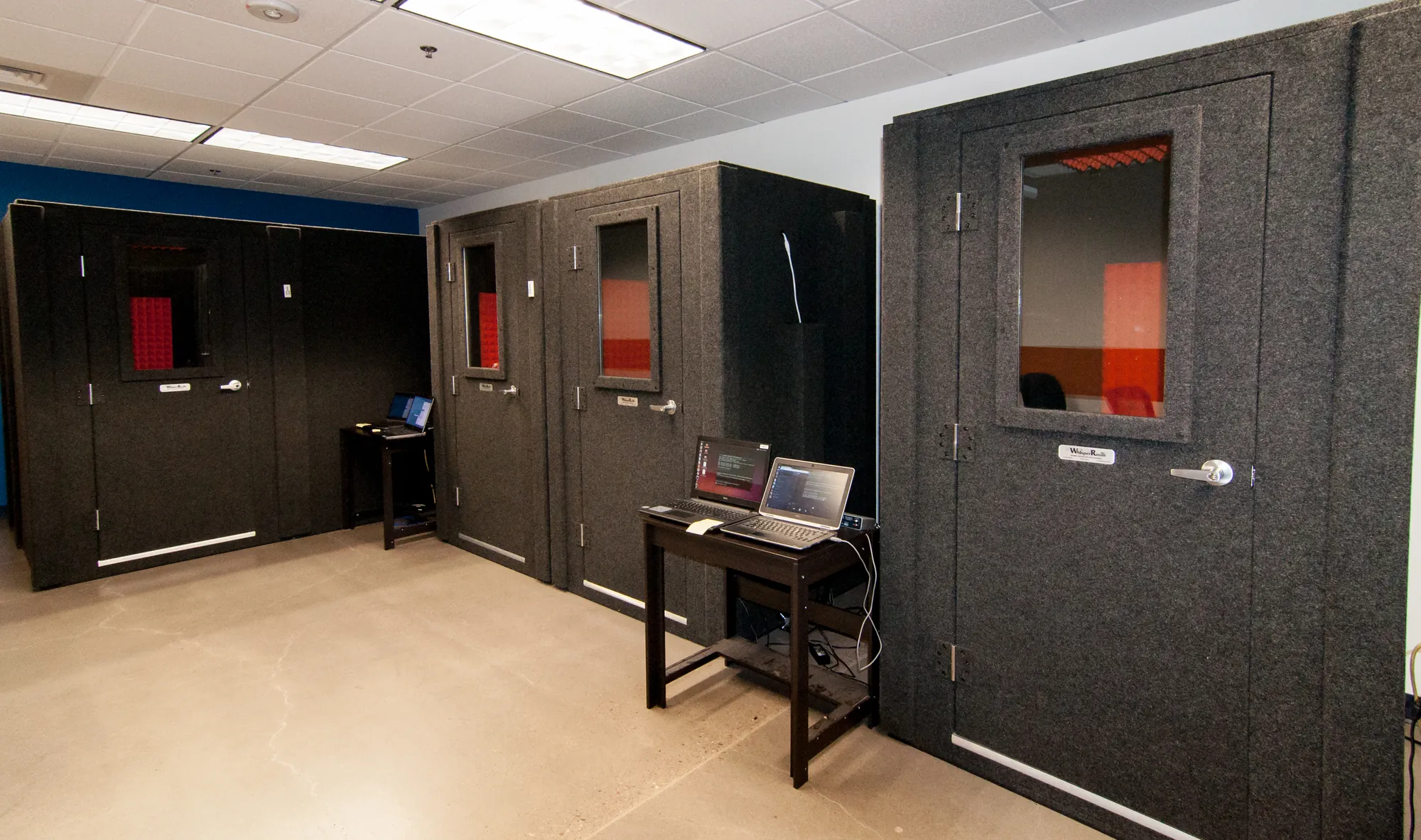 Novus Labs audio chamber with isolation door closed