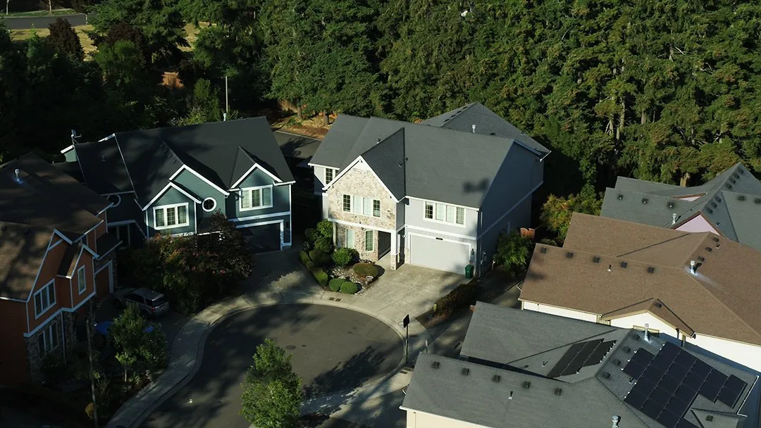Novus Labs residential test home — aerial view