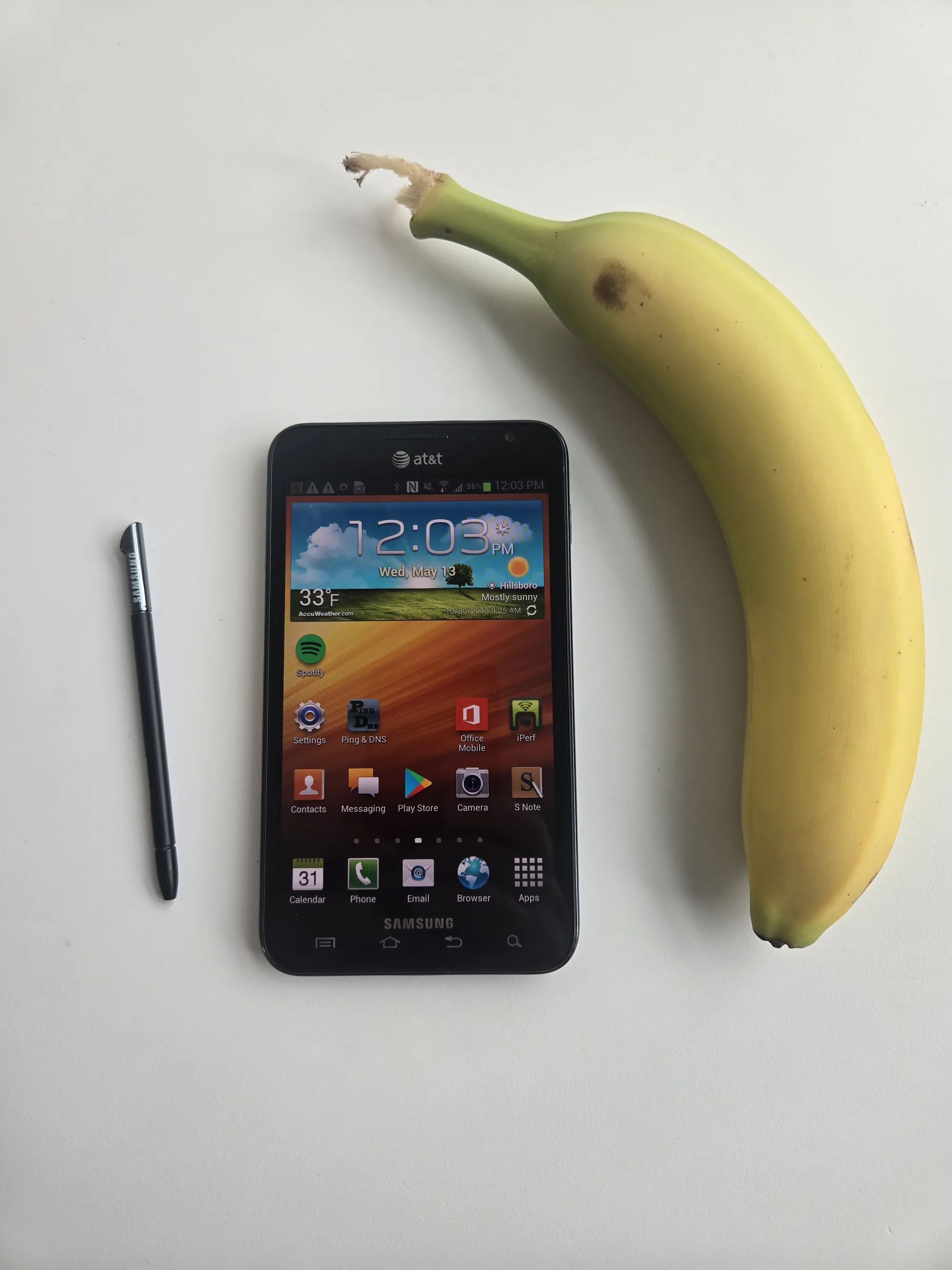 Samsung Galaxy Note detail view